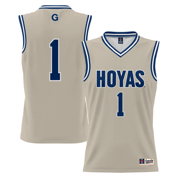 #1 Georgetown Hoyas GameDay Greats Lightweight Basketball Jersey - Gray