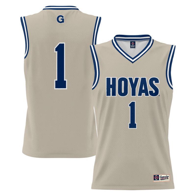 #1 Georgetown Hoyas GameDay Greats Lightweight Basketball Jersey - Gray
