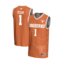 #1 Texas Longhorns GameDay Greats Lightweight Icon Print Basketball Jersey - Texas Orange
