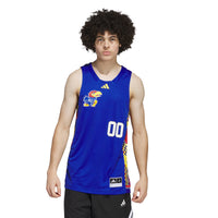 #00 Kansas Jayhawks adidas Black History Month Basketball Jersey - Royal/Red