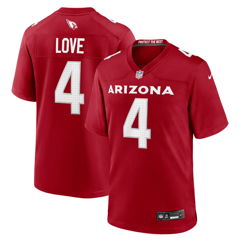 Arizona Cardinals Jeremiyah Love Nike Cardinal 2026 NFL Draft First Round Pick No. 3 Team Game Jersey