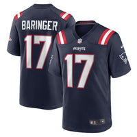 New England Patriots Bryce Baringer Nike Navy Team Game Jersey