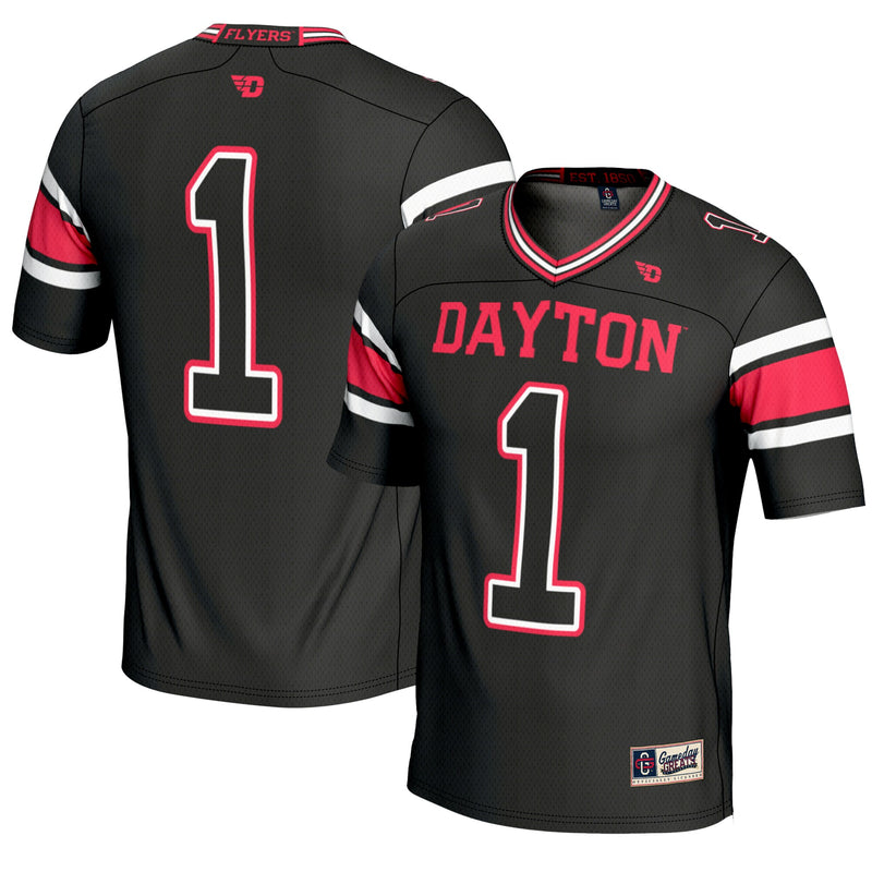 #1 Dayton Flyers GameDay Greats Endzone Football Jersey - Black