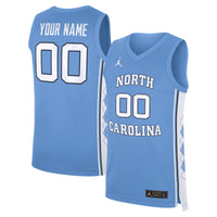 North Carolina Tar Heels Jordan Brand Custom Replica Basketball Jersey - Carolina Blue