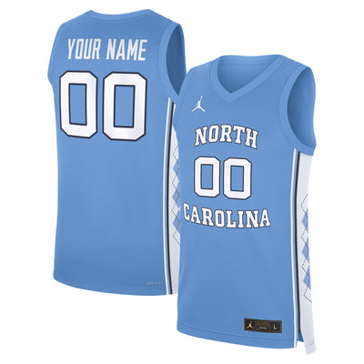North Carolina Tar Heels Jordan Brand Custom Replica Basketball Jersey - Carolina Blue
