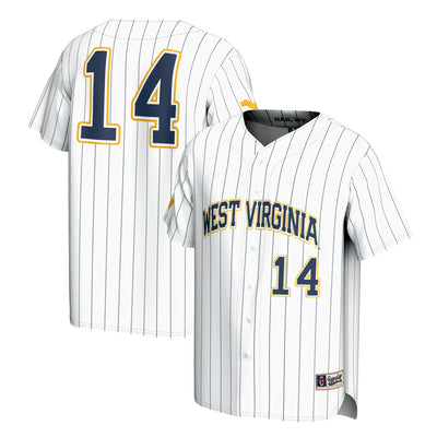 #14 West Virginia Mountaineers GameDay Greats Lightweight Baseball Fashion Jersey - White