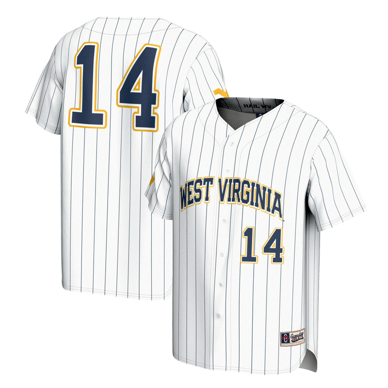 #14 West Virginia Mountaineers GameDay Greats Lightweight Baseball Fashion Jersey - White