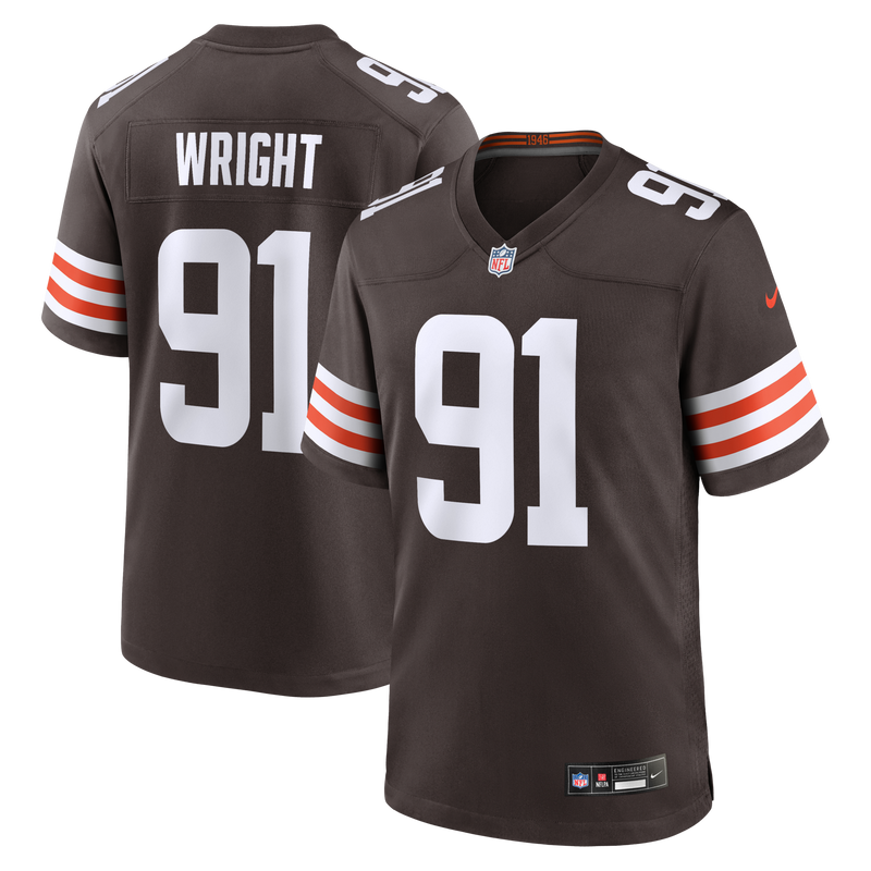 Cleveland Browns Alex Wright Nike Brown Team Game Jersey