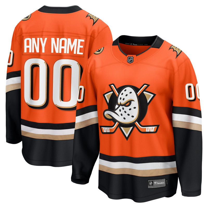 Anaheim Ducks Fanatics Orange Home Breakaway Custom Jersey
