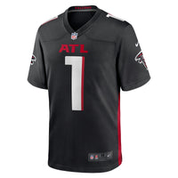 Atlanta Falcons Number 1 Dad Nike Black Game Jersey