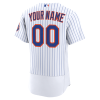 New York Mets Nike White Home Authentic Custom Jersey