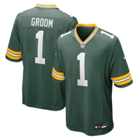 Green Bay Packers Number 1 Groom Nike Green Game Jersey