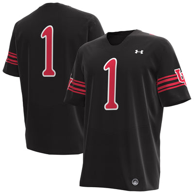 #1 Utah Utes Under Armour Replica Football Jersey - Black