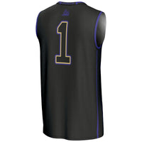 #1 James Madison Dukes GameDay Greats Lightweight Basketball Jersey - Black