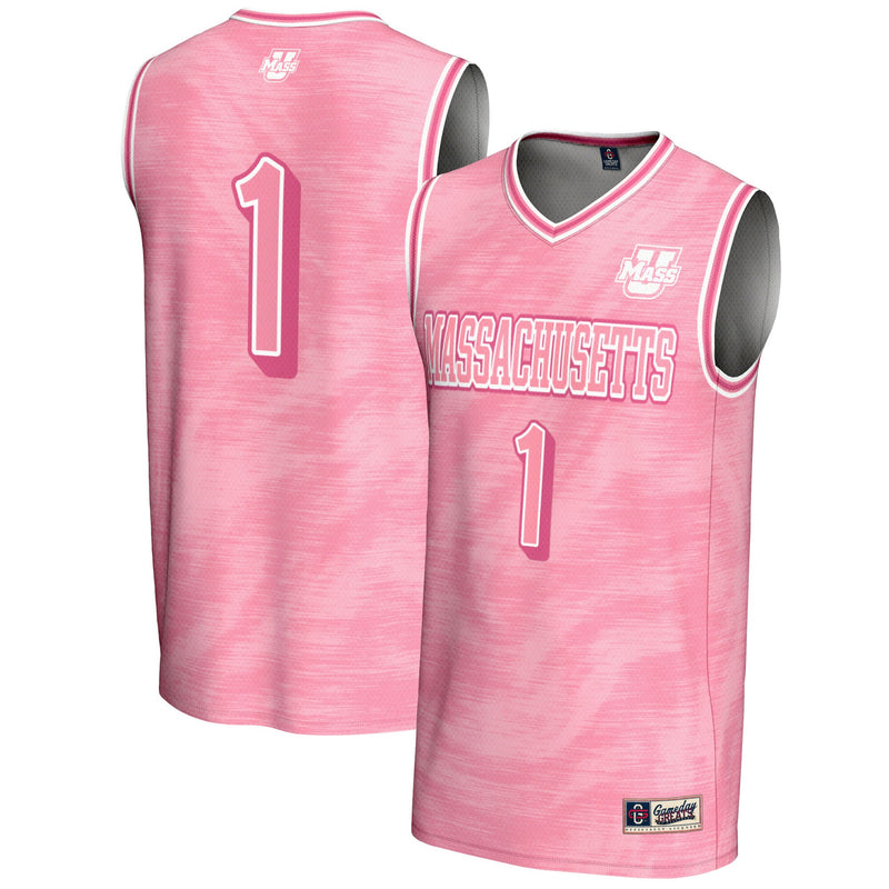 #1 UMass Minutemen GameDay Greats Lightweight Basketball Jersey - Pink