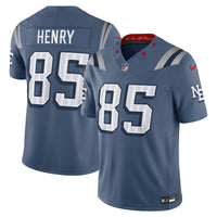 New England Patriots Hunter Henry Nike Storm Blue 2025 Rivalries Collection Stitched Limited Jersey
