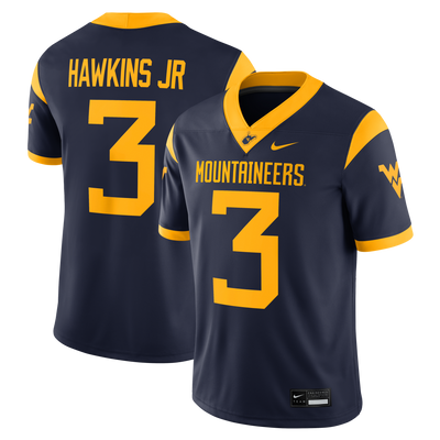 Michael Hawkins Jr. West Virginia Mountaineers Nike Game Football Jersey - Navy