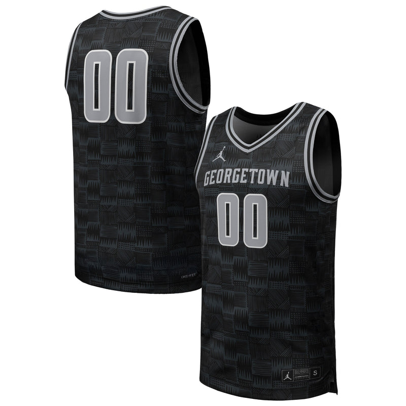 Jordan Brand #00 Black Georgetown Hoyas Replica Basketball Jersey