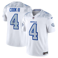 Buffalo Bills James Cook III Nike White 2025 Rivalries Collection Stitched Limited Jersey