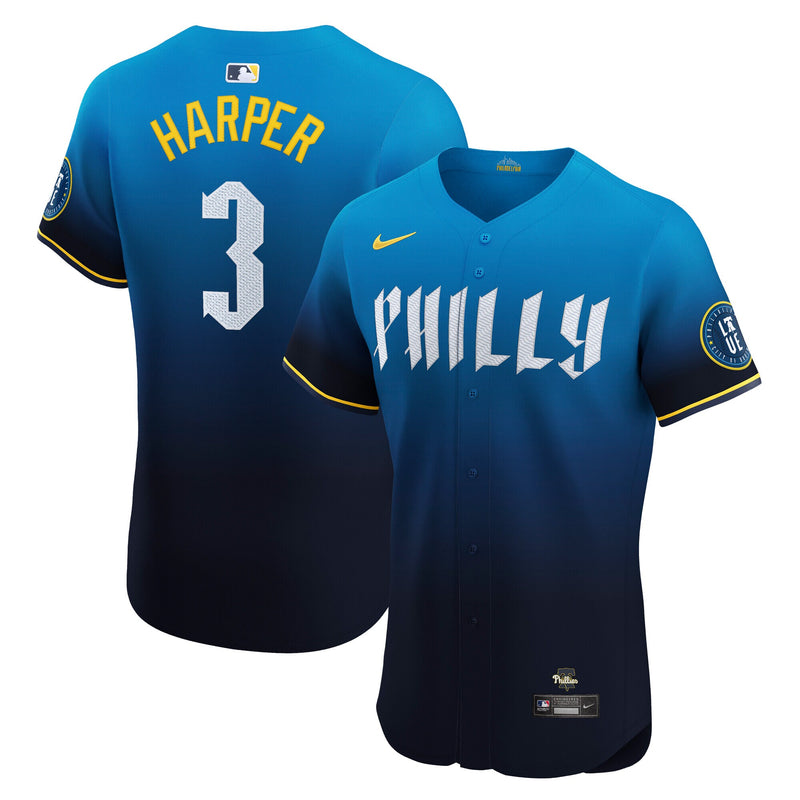 Philadelphia Phillies Bryce Harper Nike Navy City Connect Elite Jersey
