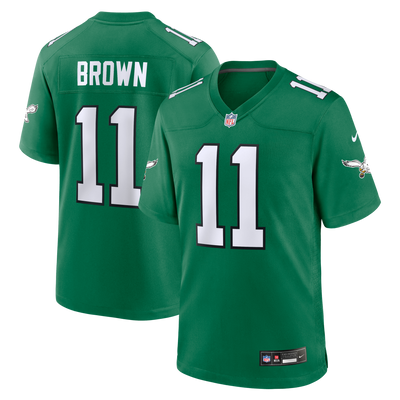 Philadelphia Eagles A.J. Brown Nike Kelly Green Alternate Game Player Jersey
