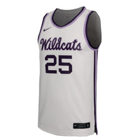 #25 Kansas State Wildcats Nike Replica Basketball Jersey - White