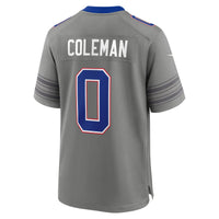 Buffalo Bills Keon Coleman Nike Gray Nickel City Game Jersey