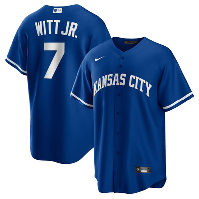 Kansas City Royals Bobby Witt Jr. Nike Rush Blue Alternate 2 Replica Jersey