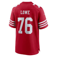San Francisco 49ers Vederian Lowe Nike Scarlet Team Game Jersey
