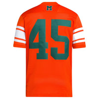 #45 Miami Hurricanes adidas Football Icon Premier Jersey - Orange
