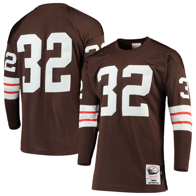Cleveland Browns 1964 Jim Brown Mitchell & Ness Brown Authentic Throwback Retired Player Jersey