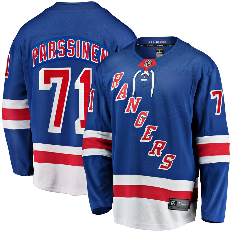 New York Rangers Juuso Parssinen Fanatics Blue Home Breakaway Jersey