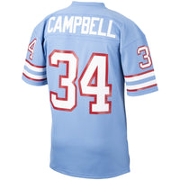 Houston Oilers 1980 Earl Campbell Mitchell & Ness Light Blue Authentic Throwback Retired Player Jersey