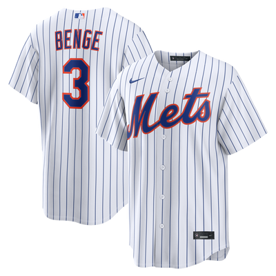 New York Mets Carson Benge Nike White Home Replica Jersey