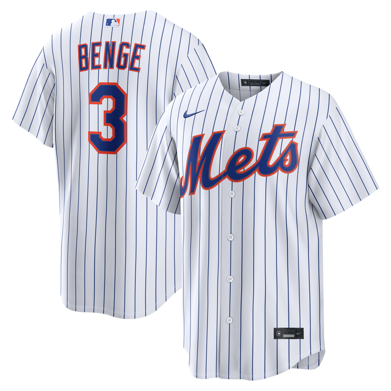 New York Mets Carson Benge Nike White Home Replica Jersey