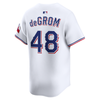Texas Rangers Jacob deGrom Nike White Home Limited Jersey