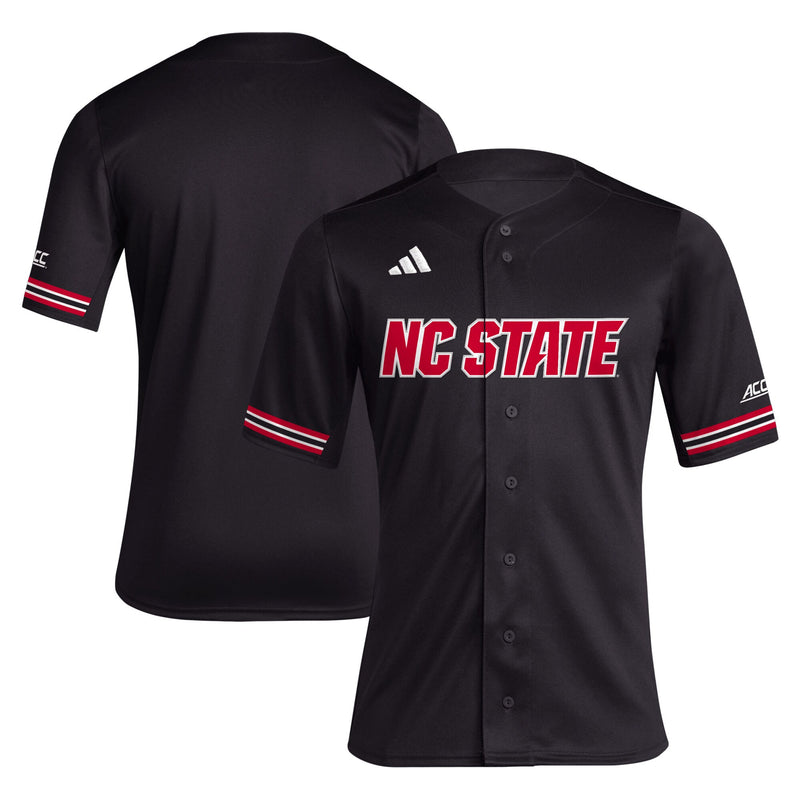 NC State Wolfpack adidas Replica Baseball Jersey - Black