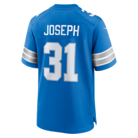 Detroit Lions Kerby Joseph Nike Blue Team Game Jersey