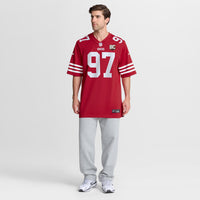 San Francisco 49ers Nick Bosa Nike Scarlet 80th Anniversary Game Jersey