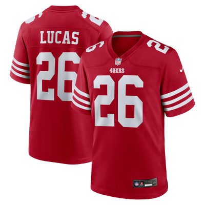 San Francisco 49ers Chase Lucas Nike Scarlet Team Game Jersey