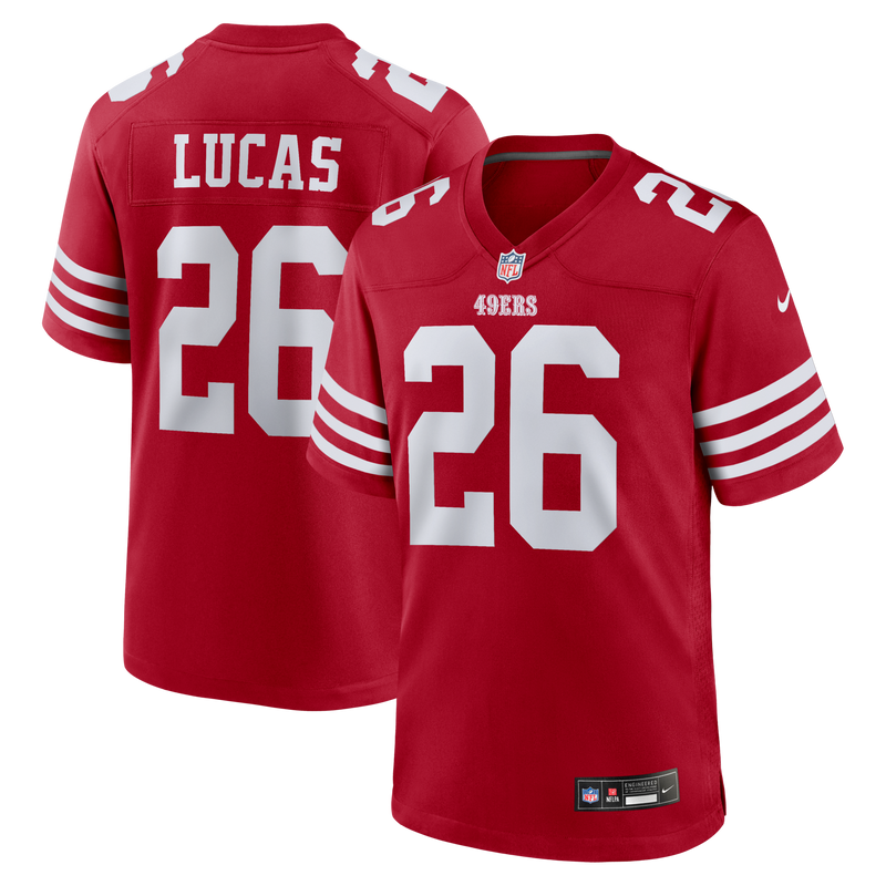 San Francisco 49ers Chase Lucas Nike Scarlet Team Game Jersey