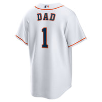 Houston Astros Nike White #1 Dad Home Replica Jersey
