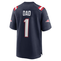 New England Patriots Number 1 Dad Nike Navy Game Jersey