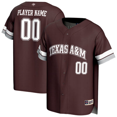 Texas A&M Aggies GameDay Greats NIL Pick-A-Player Lightweight Baseball Jersey - Maroon