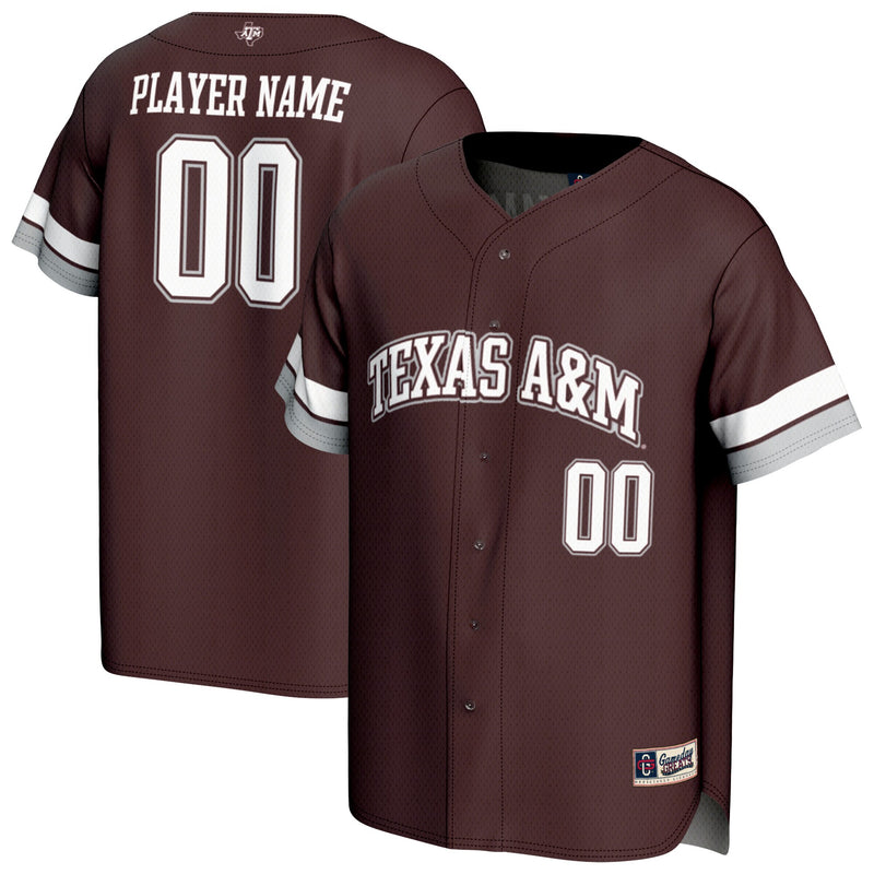 Texas A&M Aggies GameDay Greats NIL Pick-A-Player Lightweight Baseball Jersey - Maroon