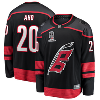 Carolina Hurricanes Sebastian Aho Fanatics Black 2026 Stanley Cup Champions Home Breakaway Jersey