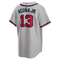 Atlanta Braves Ronald Acuna Jr. Nike Gray Road Replica Player Name Jersey