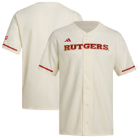 Rutgers Scarlet Knights adidas Replica Baseball Jersey - Cream