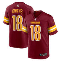 Washington Commanders Tyler Owens Nike Burgundy Team Game Jersey