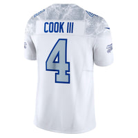 Buffalo Bills James Cook III Nike White 2025 Rivalries Collection Stitched Limited Jersey